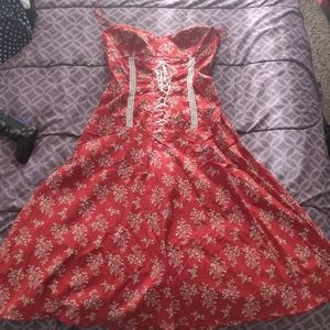 Angie Strapless red dress